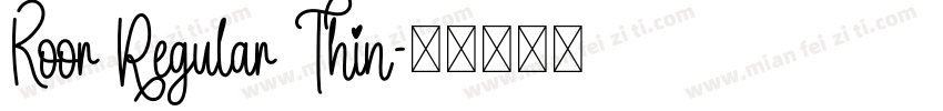 Koor Regular Thin字体转换